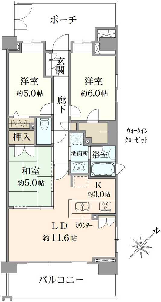 クレストスカイウイングの間取図