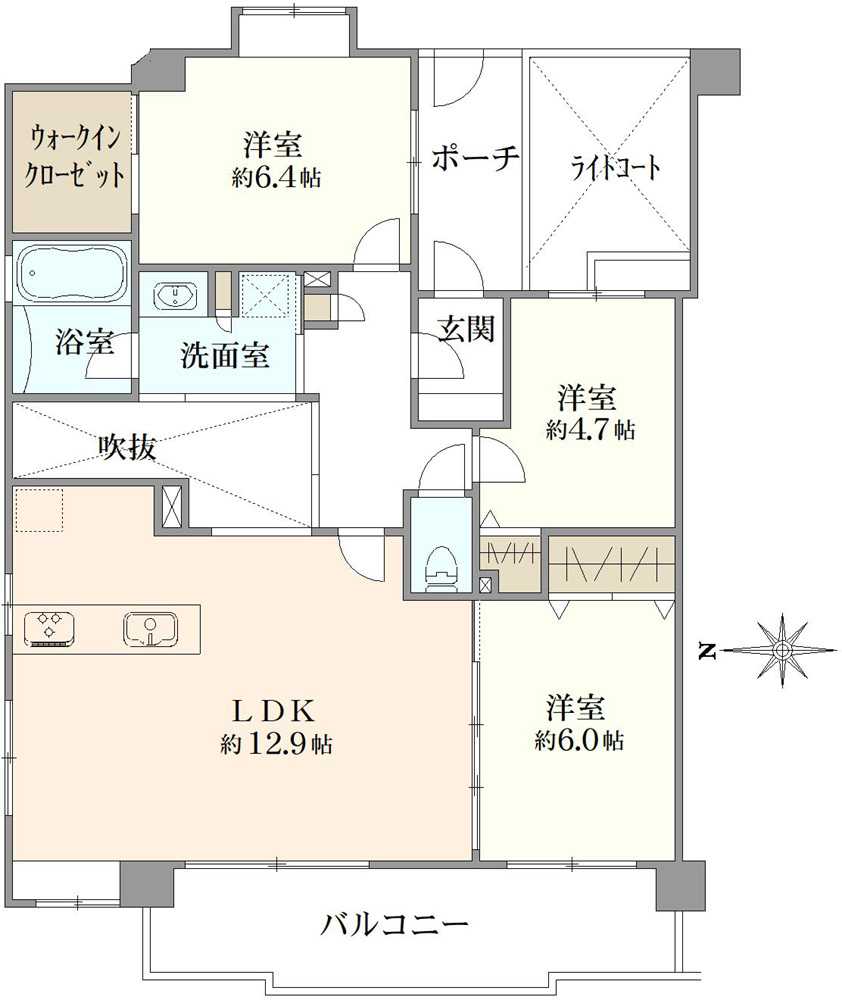 ライオンズマンション葛飾鎌倉の間取図