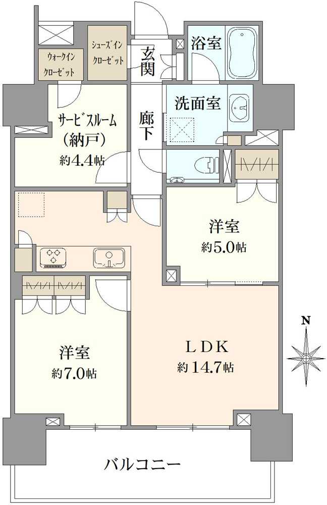 プラウドタワー木場公園の間取図