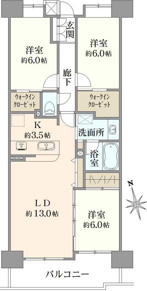 コスモ21ザ・ガーデンズフォートの間取図