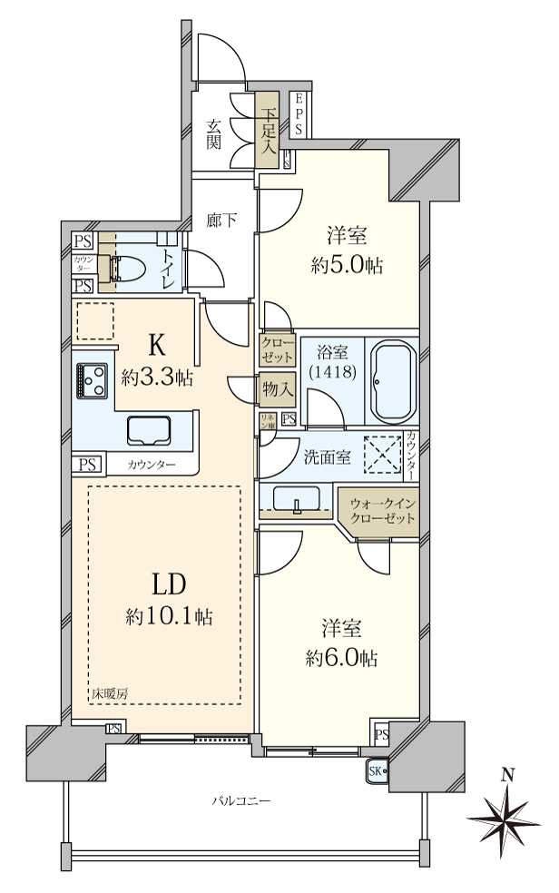 シティハウス板橋大山の間取図