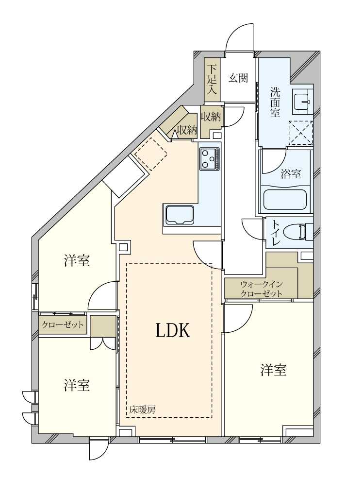 プラウドシティ加賀学園通りの間取図