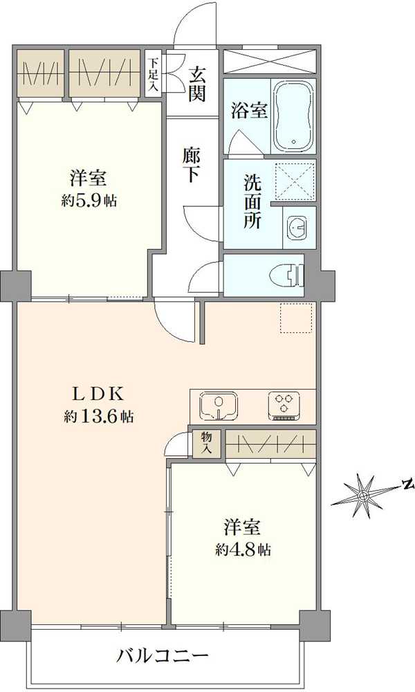 古河ガーデン・マンションの間取図