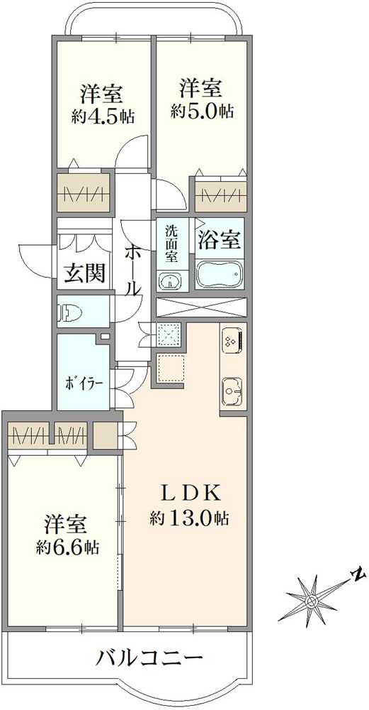 武蔵境ハイムの間取図