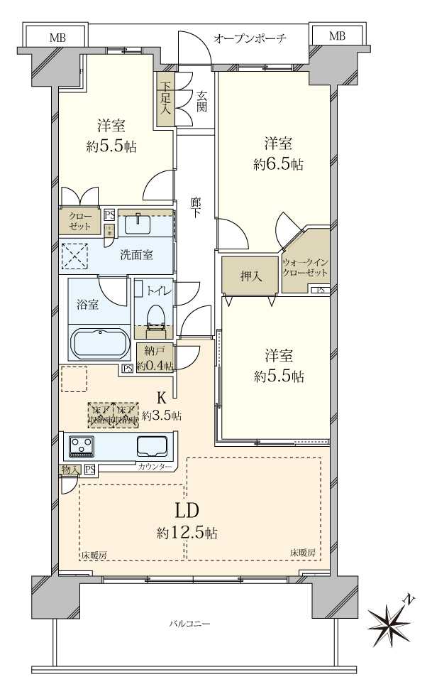 プラウド志村坂上サンクアージュの間取図