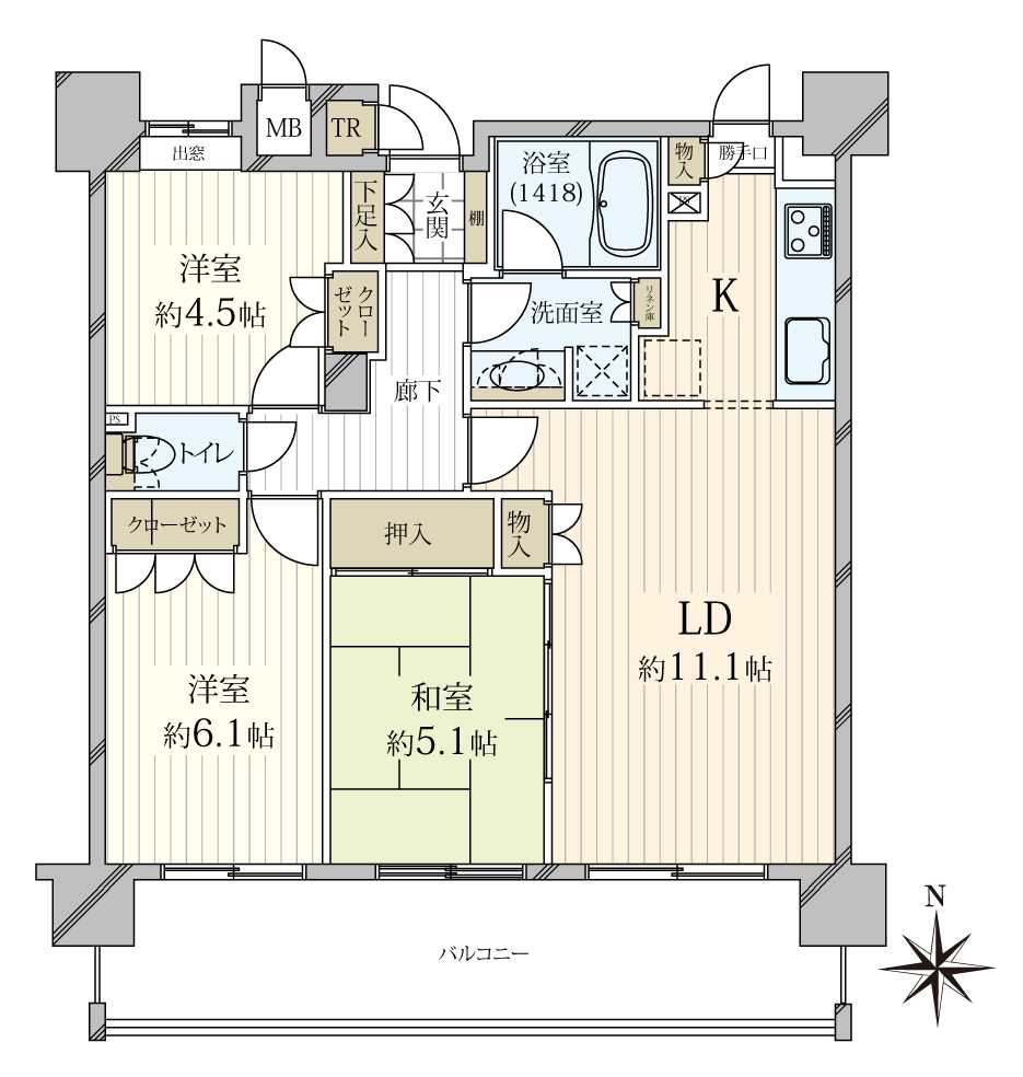 リスタ東武練馬アソシアの間取図