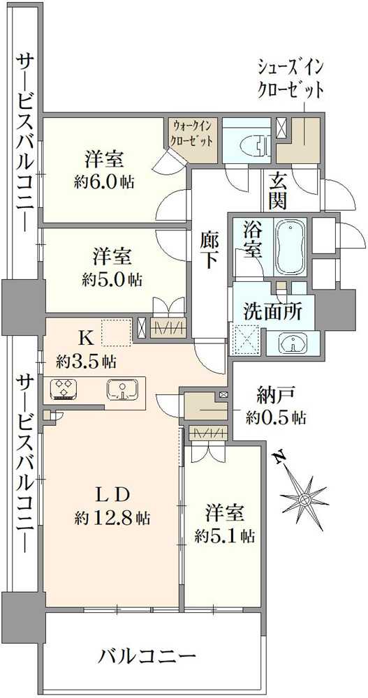 プラウドタワー東池袋の間取図