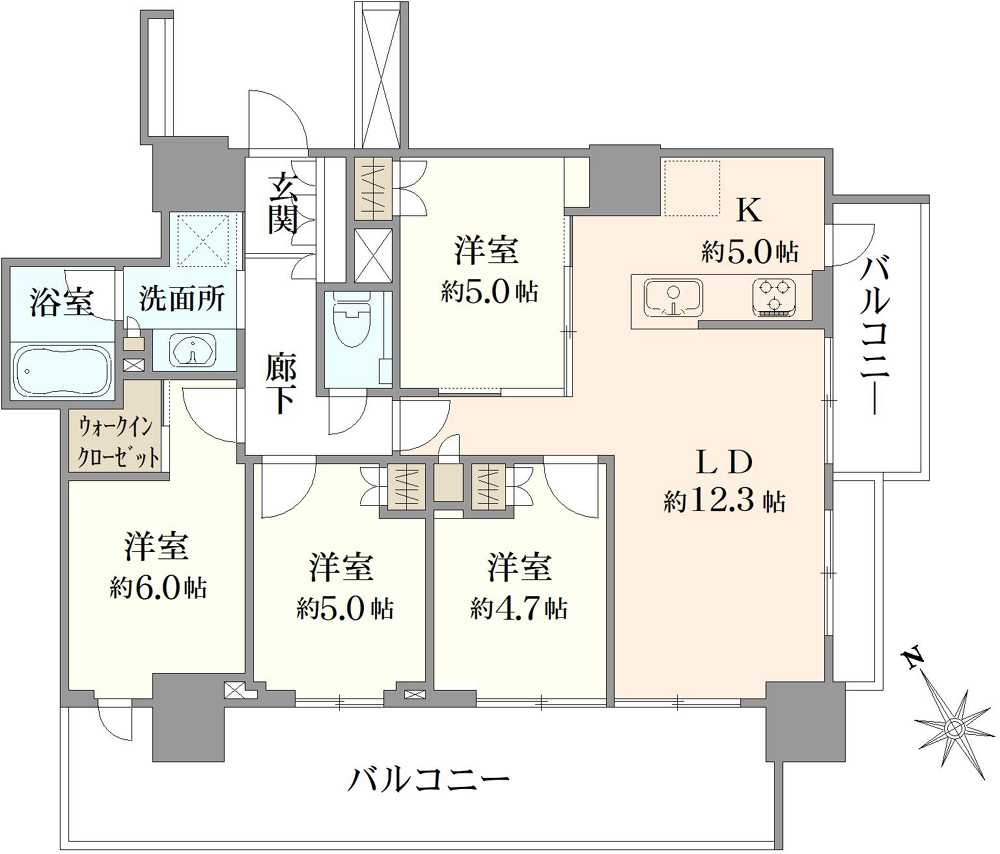 プラウドタワー東池袋の間取図