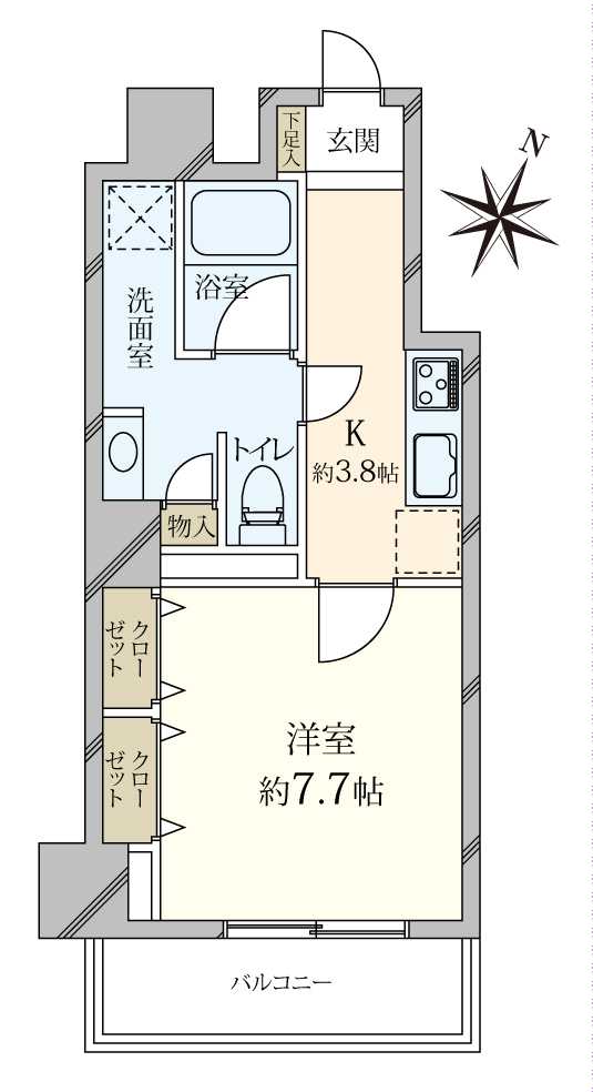 クローバー六本木の間取図