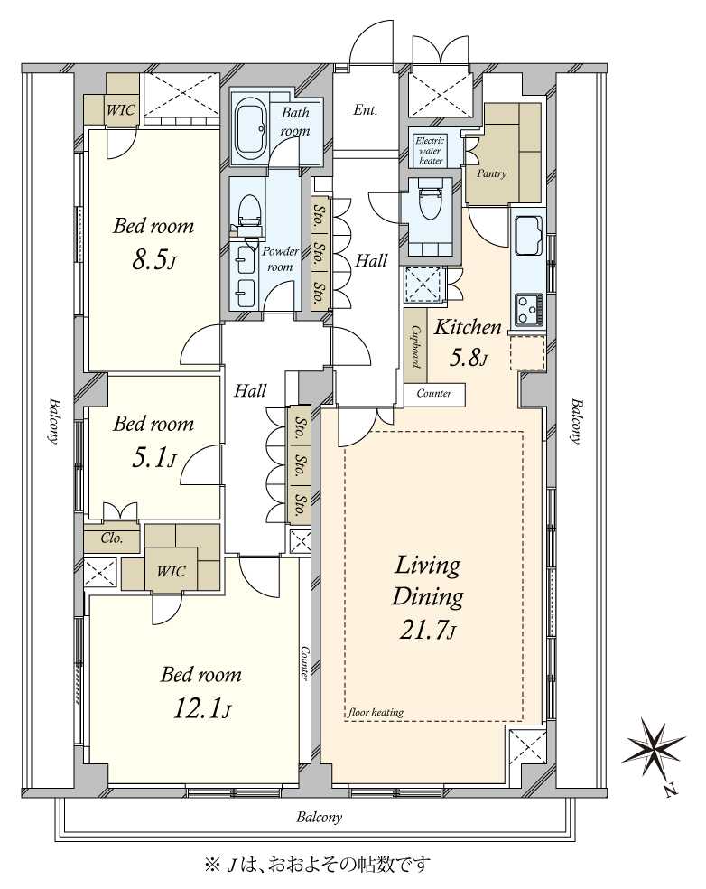 ザ・ペアシティ四谷の間取図