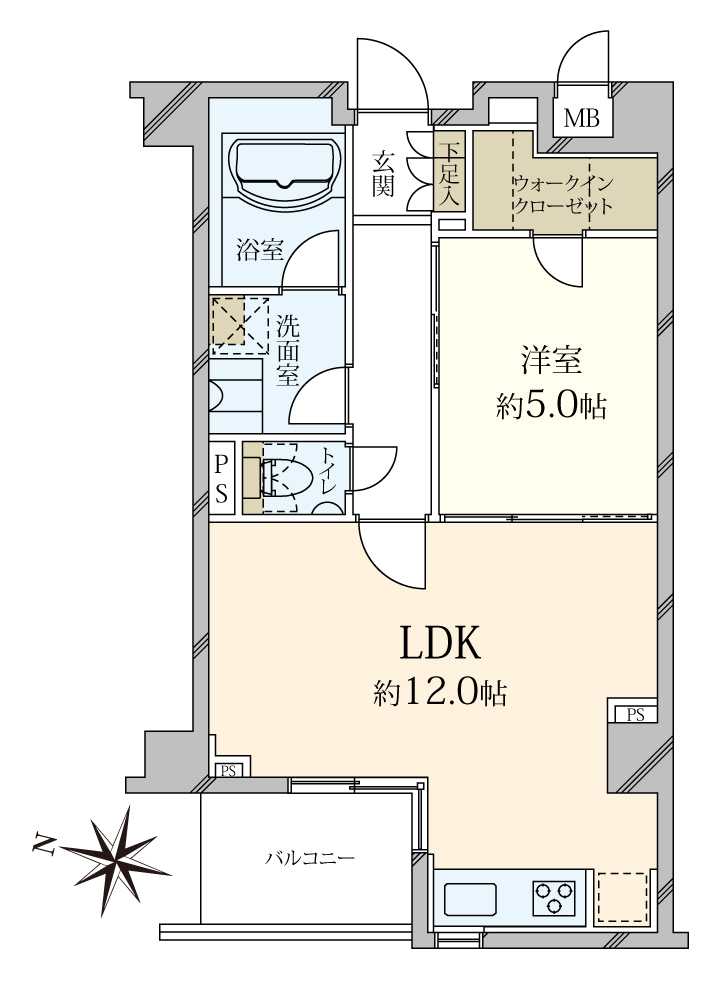 リシェ駒場東大前の間取図