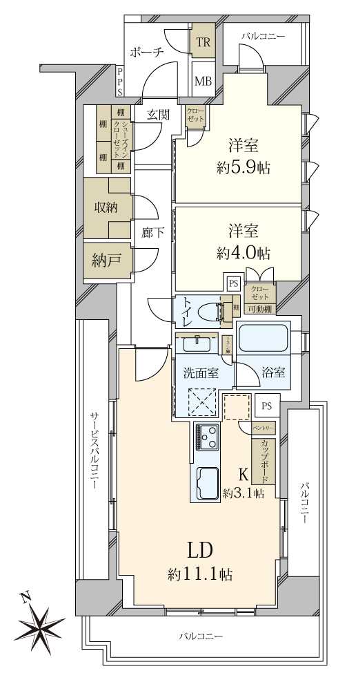 ブリリア西荻窪の間取図