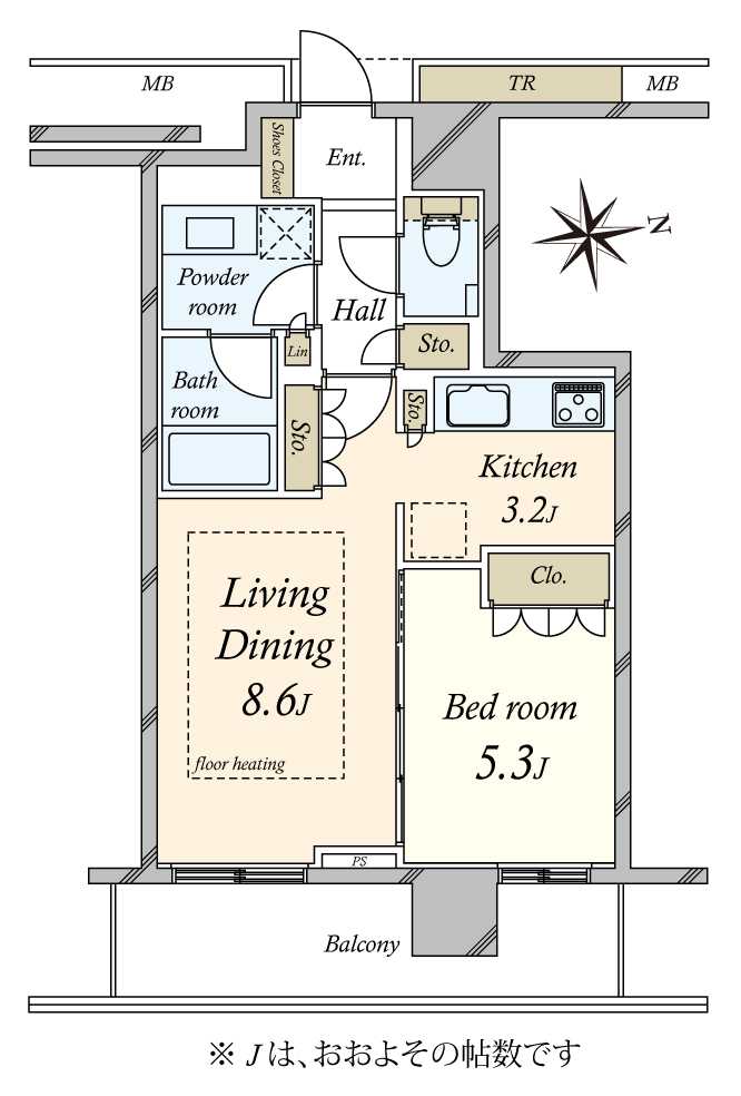 プリズムタワーの間取図