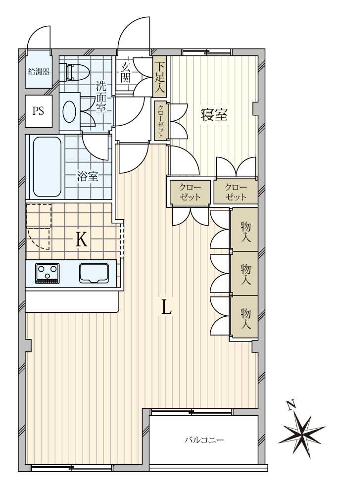 東山コーポラスの間取図