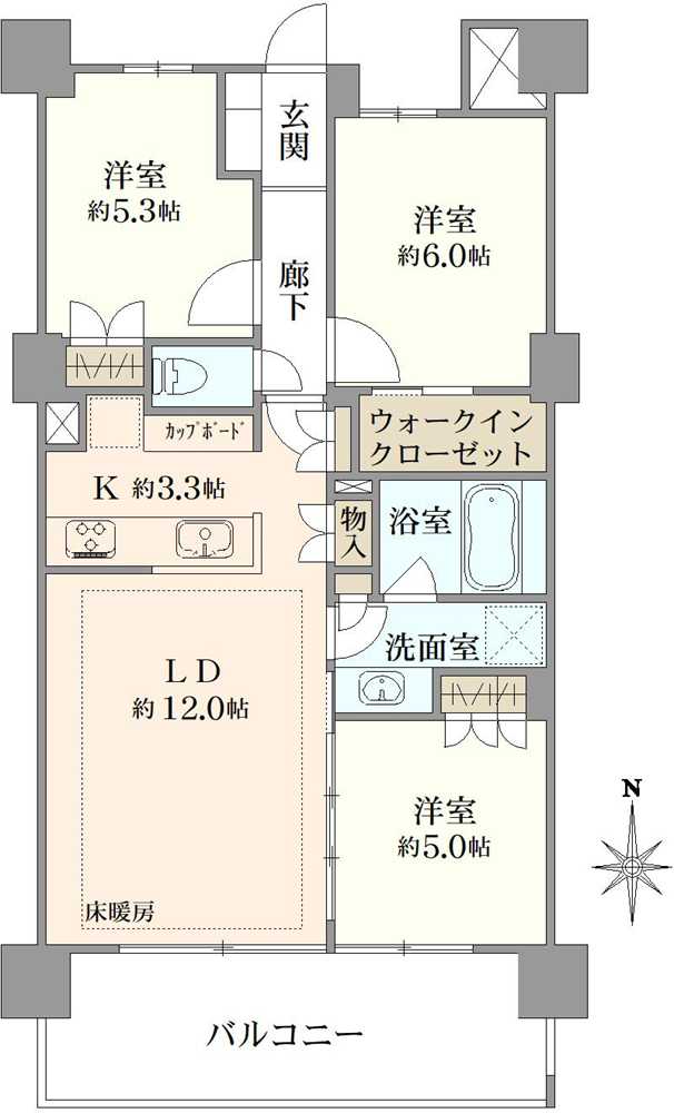 ライオンズ横濱瀬谷ステーションスクエアの間取図