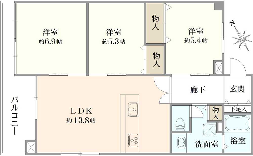 第一磯子ハイツの間取図
