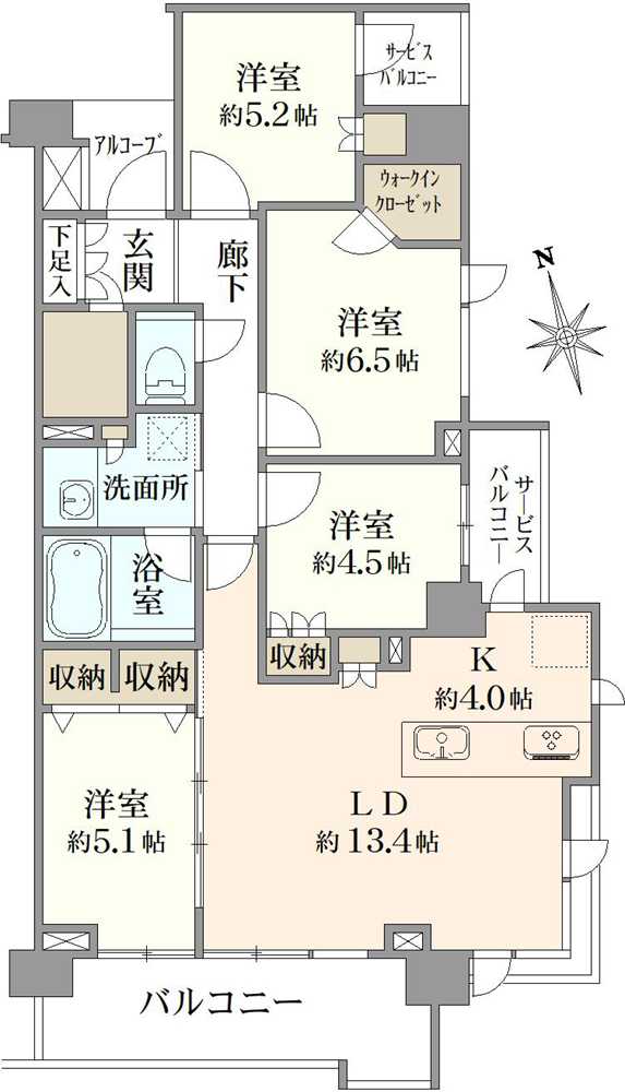 プラウド上北沢ディアージュの間取図