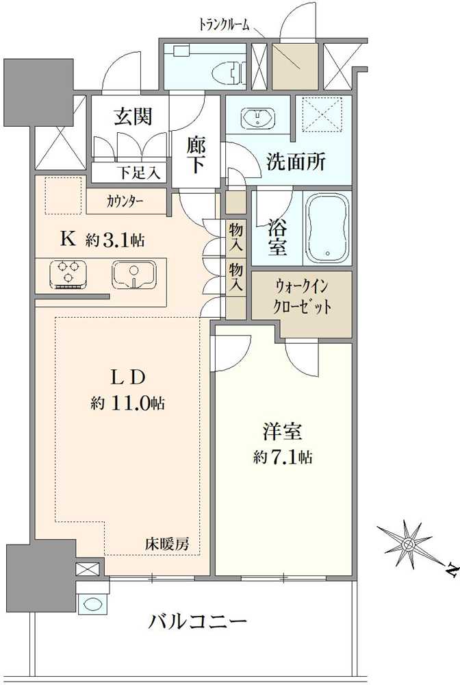 ブランズ横浜の間取図