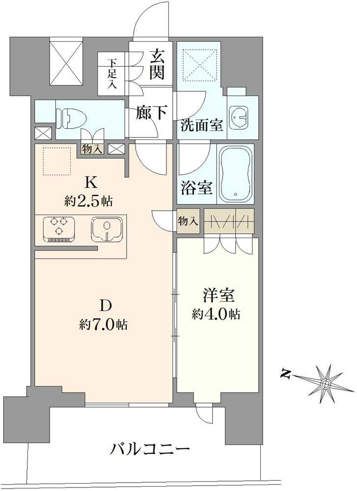ウエリス渋谷本町の間取図