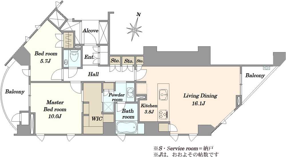 乃木坂パークハウスの間取図