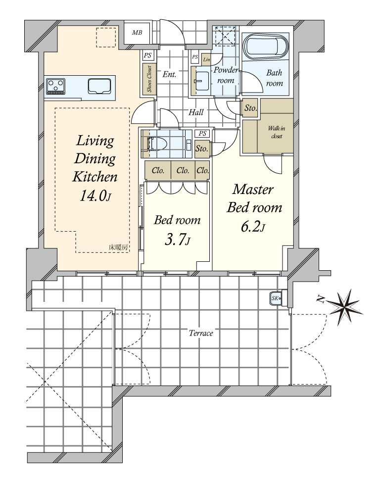 ディアナコート目黒の間取図