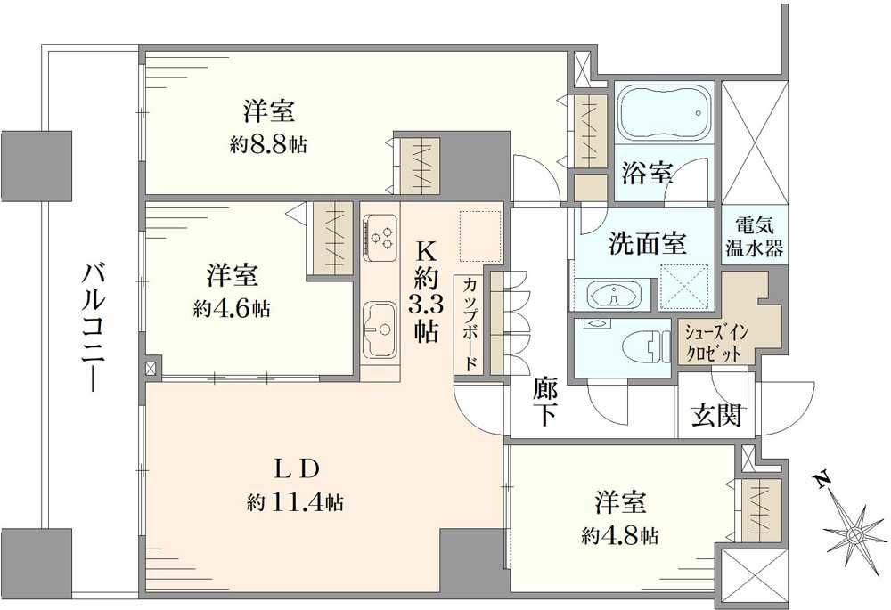 ザ・パークハウス西新宿タワー60の間取図