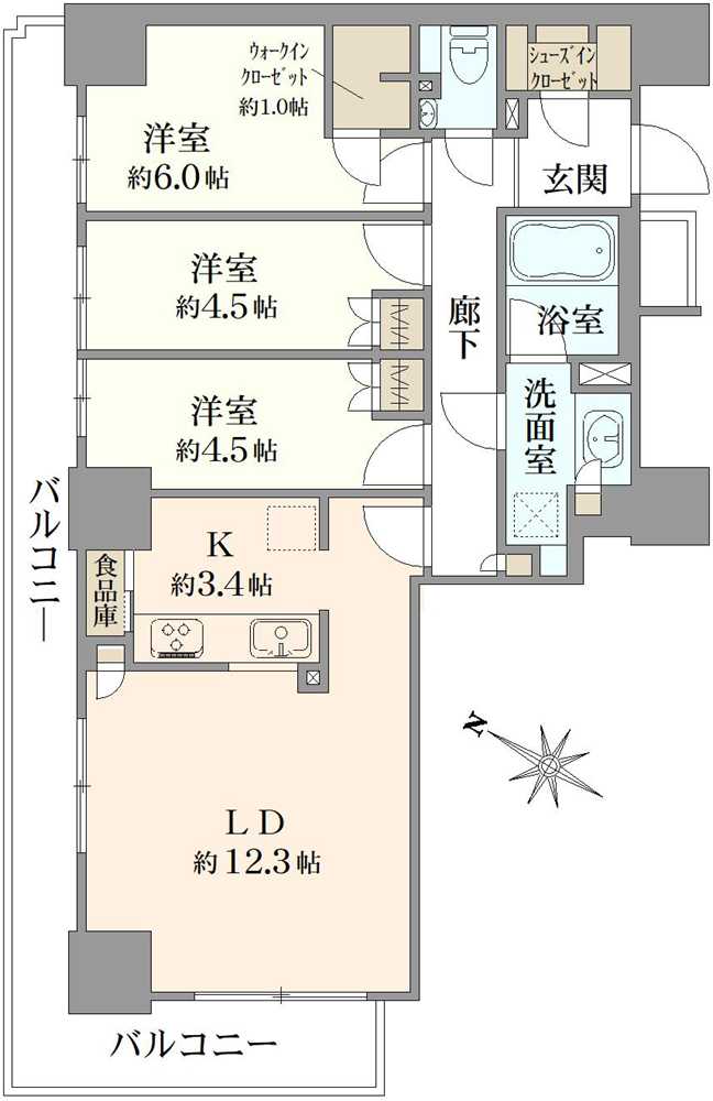 王子飛鳥山ザ・ファーストタワーレジデンスタワー棟の間取図