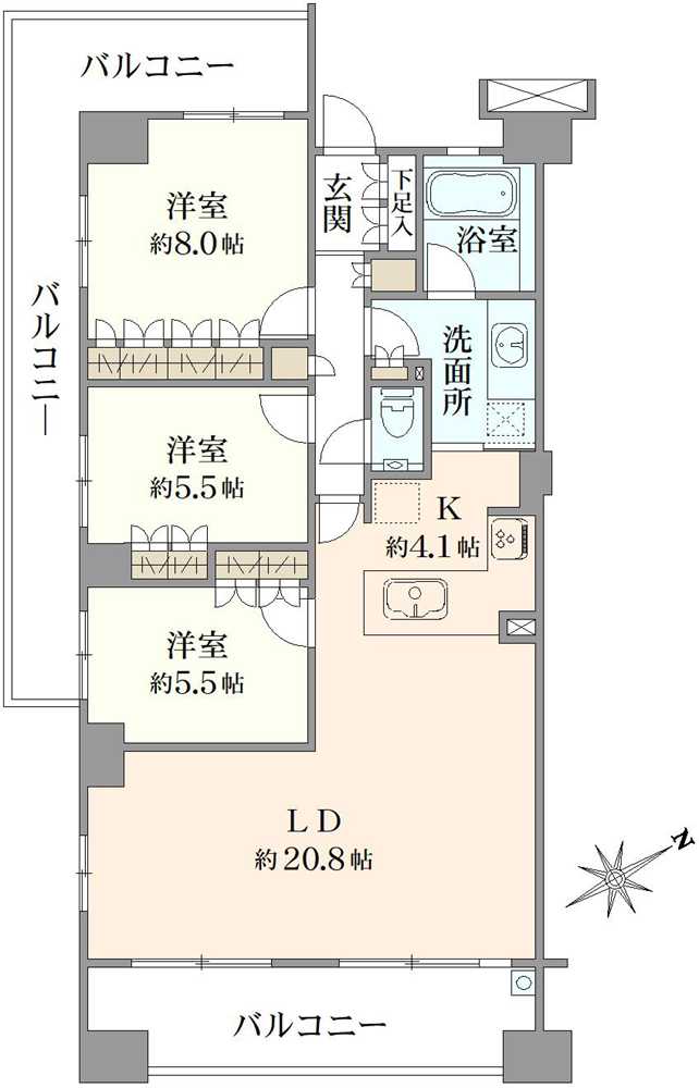 吉祥寺レジデンシアの間取図