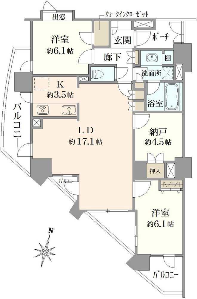 コスモ武蔵関ロイヤルフォルムの間取図