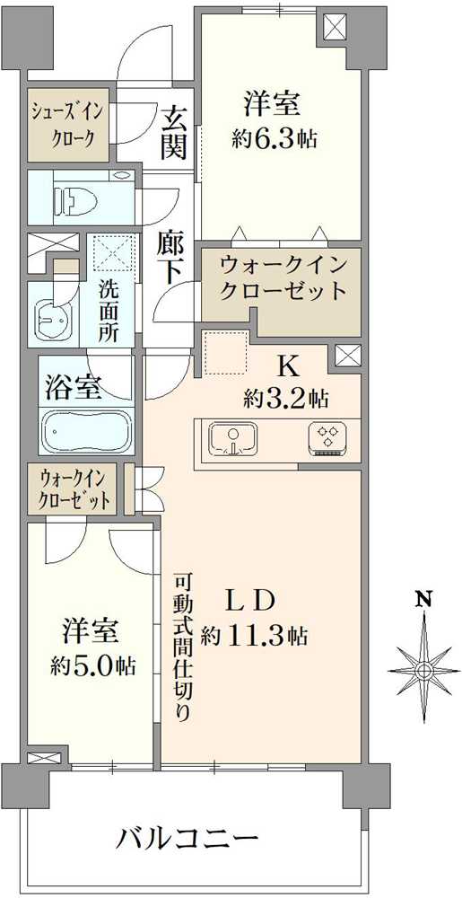 プラウド田無サウスアベニューの間取図