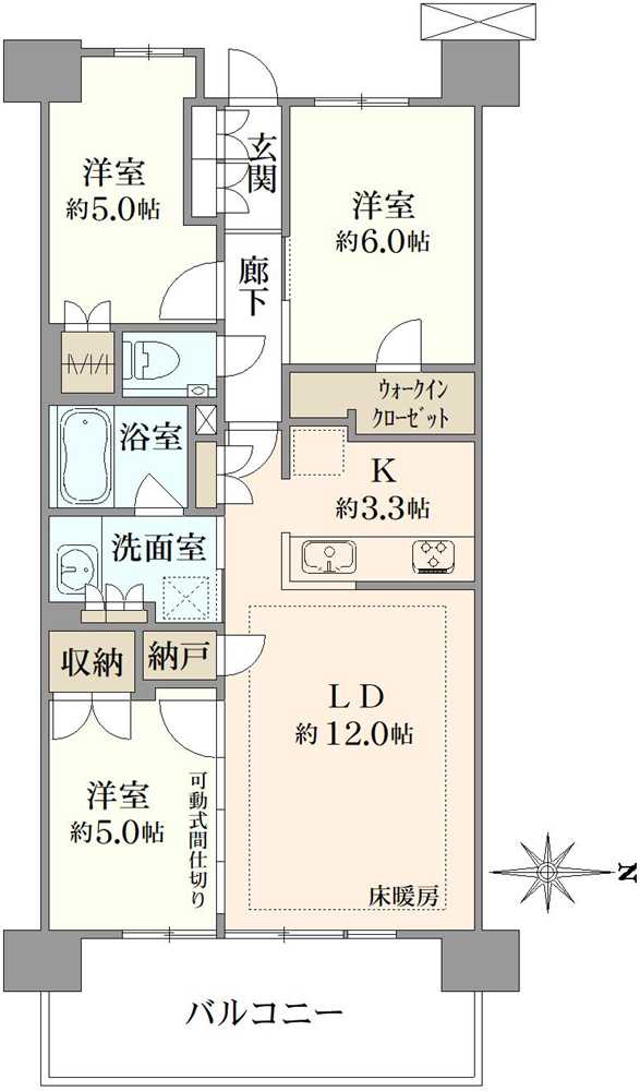 プラウドシティ吉祥寺B棟の間取図