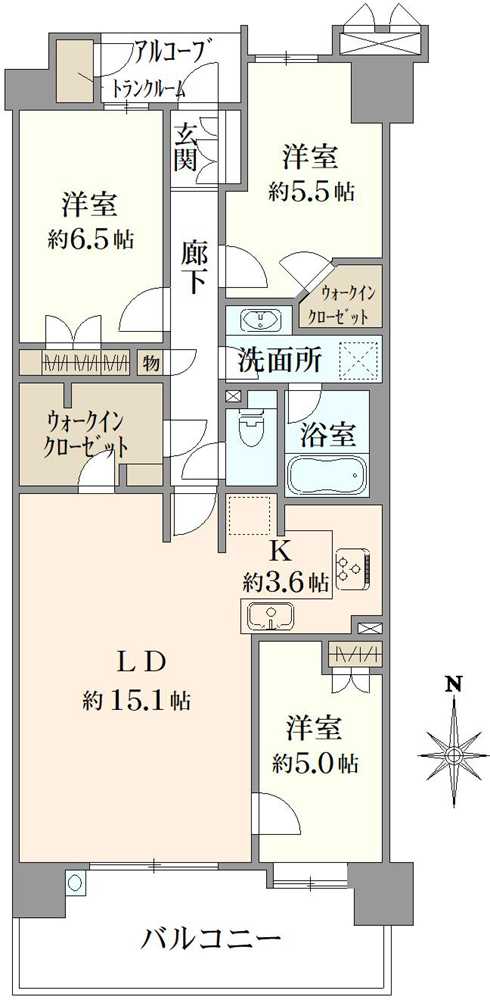 グレーシアパーク調布国領の間取図