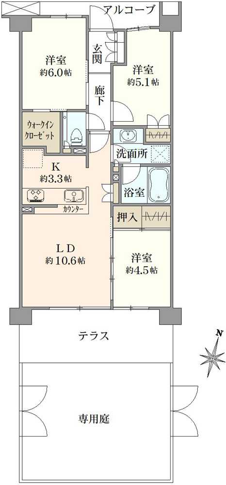 ジオ調布の間取図