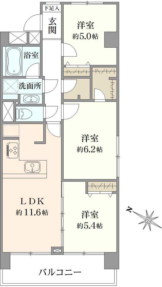 グリーンコーポ月島の間取図