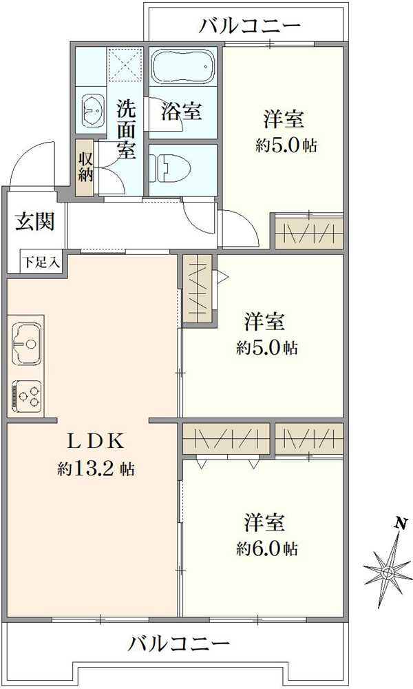 武蔵中原ローヤルパレスの間取図