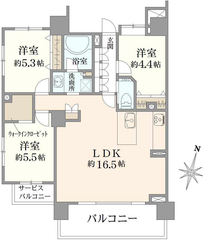 クレストフォルム横浜片倉町の間取図