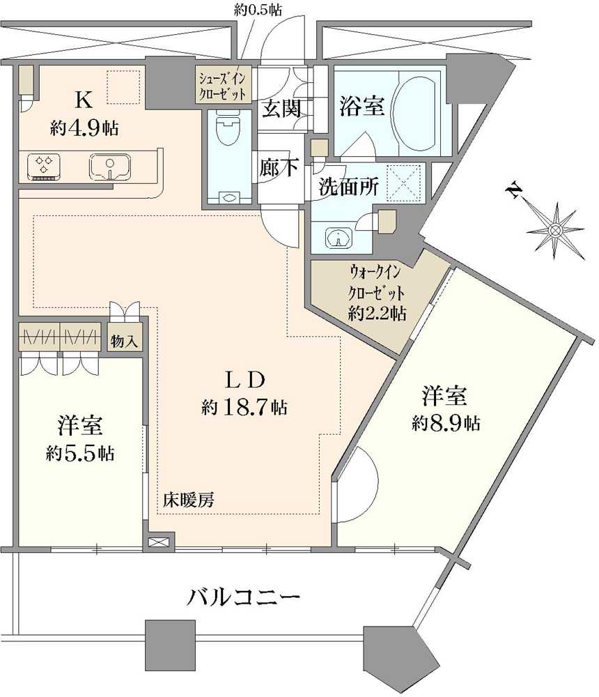 芝浦アイランドケープタワーの間取図