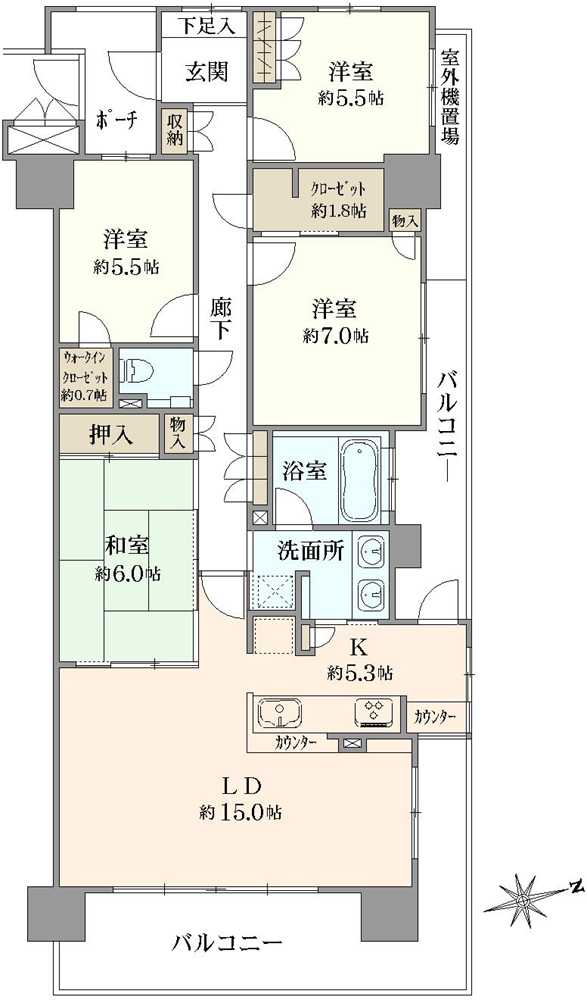 グレーシアガーデンたまプラーザC棟の間取図