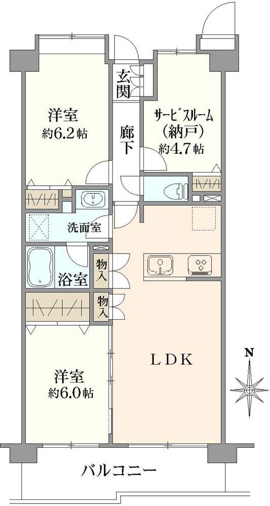 シティウインズ武蔵小金井の間取図