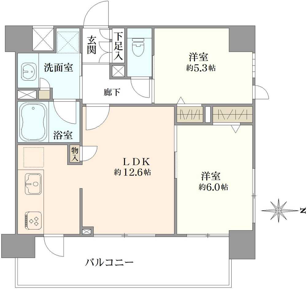 ユニーブル武蔵小金井クインテットの間取図