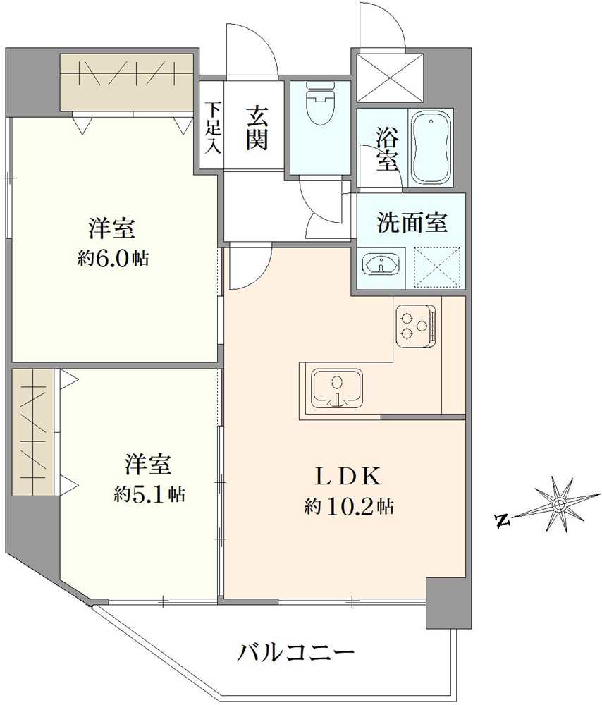 シティライブ武蔵小金井弐番館の間取図