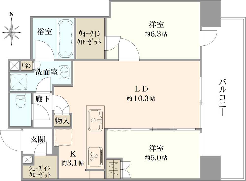 シティタワー国分寺ザツインウエストの間取図