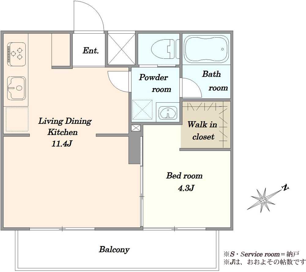 パークハイツ用賀の間取図