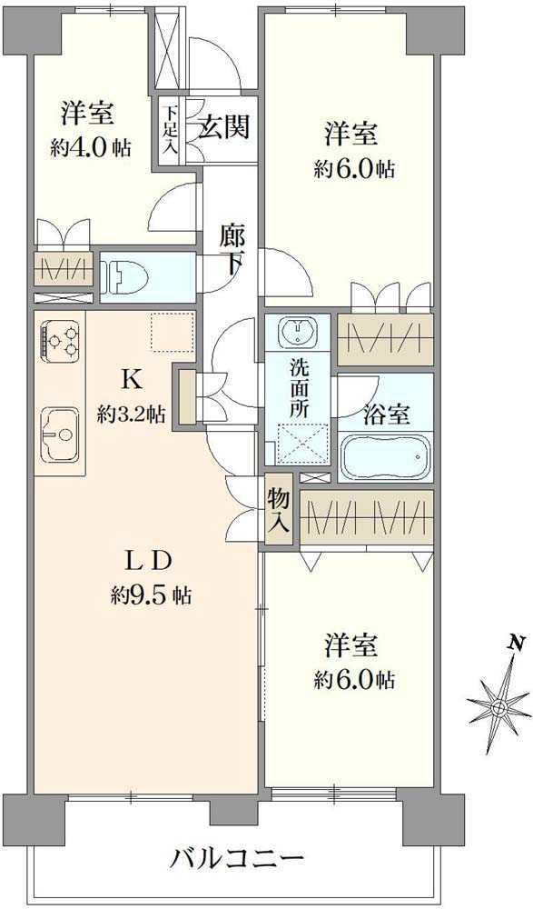 浦和常盤パーク・ホームズの間取図