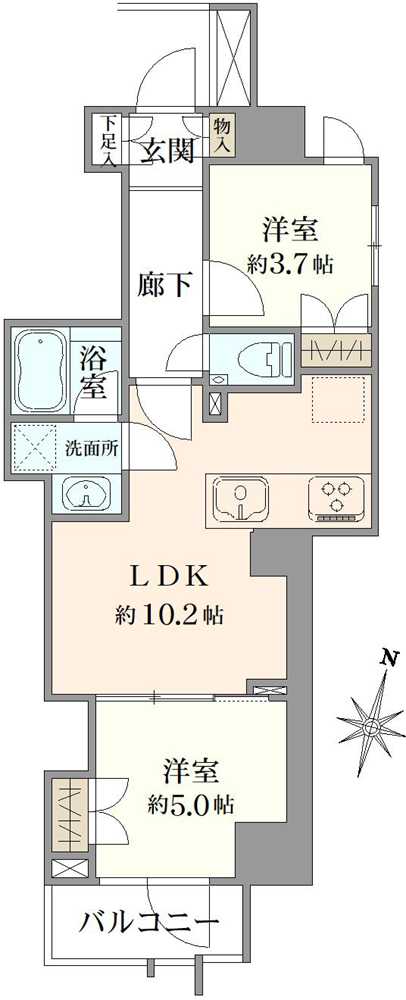 オープンレジデンシア高円寺の間取図
