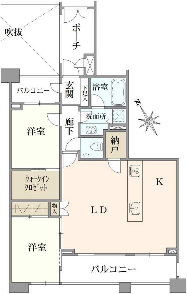 プレステージ浜田山ジヴェルニーの間取図