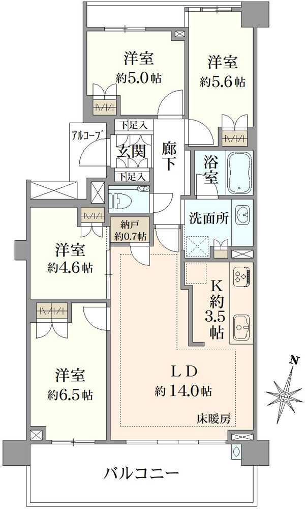 プラウドシティ阿佐ヶ谷セントラルの間取図