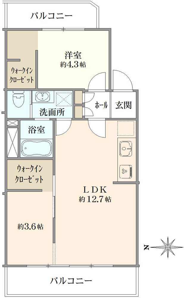 井荻ローヤルコーポの間取図