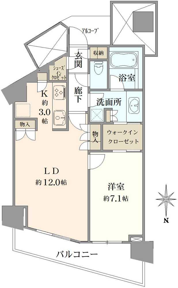 みなとみらいミッドスクエア　ザ・タワーレジデンスの間取図