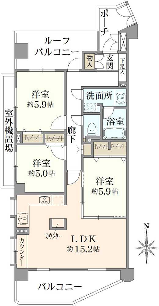 グランヒルズプラタナスアヴェニューの間取図